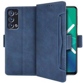 Klopové pouzdro pro Oppo Reno6 Pro 5G, Card Slot, modré