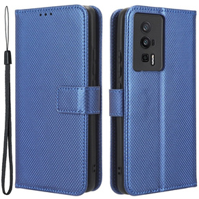 Klopové pouzdro pro Poco F5 Pro 5G, Wallet Smart Magnet, modré