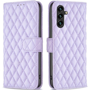 Klopové pouzdro pro Samsung Galaxy A15, Wallet, BINFEN COLOR, fialové