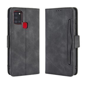 Klopové pouzdro pro Samsung Galaxy A21S, Card Slot, černé