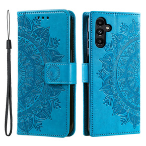 Klopové pouzdro pro Samsung Galaxy A35 5G, Mandala, modré