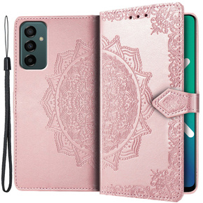 Klopové pouzdro pro Samsung Galaxy M23 5G / M13, Mandala, růžové rose gold