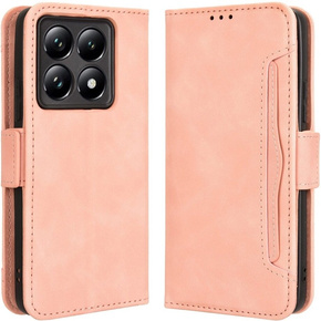 Klopové pouzdro pro Xiaomi 14T, Card Slot, růžové