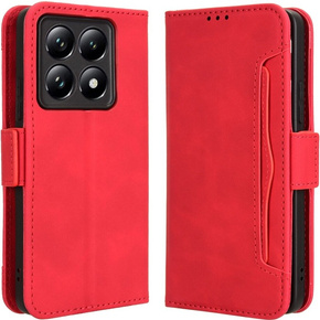 Klopové pouzdro pro Xiaomi 14T Pro, Card Slot, červené