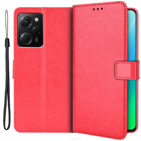 Klopové pouzdro pro Xiaomi Poco X5 Pro 5G, Wallet, červené