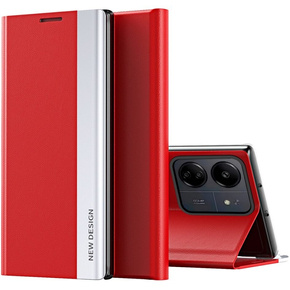 Klopové pouzdro pro Xiaomi Redmi 13C / Poco C65, Side Magnetic, červené