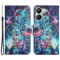 Klopové pouzdro pro Xiaomi Redmi 13C / Poco C65, Wallet, Starry Mandala, modré