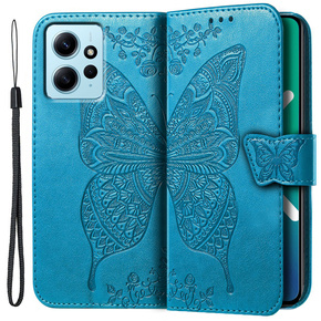 Klopové pouzdro pro Xiaomi Redmi Note 12 4G, Butterfly, modré