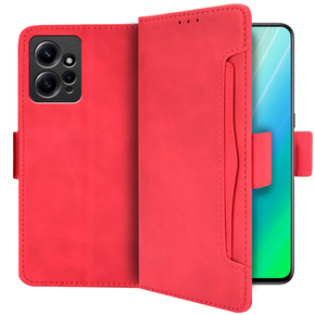 Klopové pouzdro pro Xiaomi Redmi Note 12 4G, Card Slot, červené