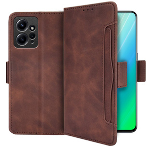 Klopové pouzdro pro Xiaomi Redmi Note 12 4G, Card Slot, hnědé