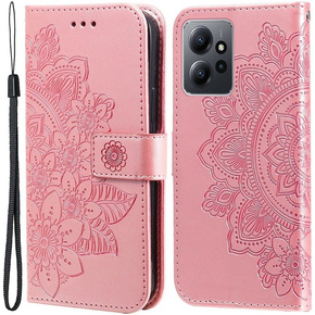 Klopové pouzdro pro Xiaomi Redmi Note 12 4G, Mandala Flower, růžové