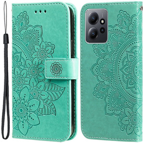 Klopové pouzdro pro Xiaomi Redmi Note 12 4G, Mandala Flower, zelené