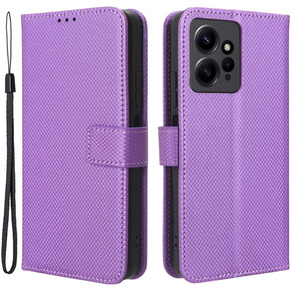 Klopové pouzdro pro Xiaomi Redmi Note 12 4G, Wallet Smart Magnet, fialové