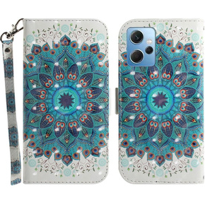 Klopové pouzdro pro Xiaomi Redmi Note 12 4G, Wallet mandala, bílé