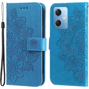 Klopové pouzdro pro Xiaomi Redmi Note 12 5G / POCO X5 5G, Mandala Flower, modré