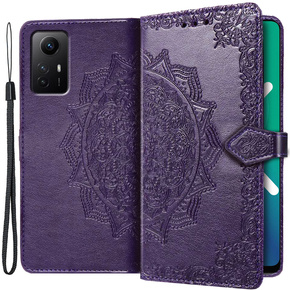 Klopové pouzdro pro Xiaomi Redmi Note 12S, Mandala, fialové