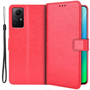 Klopové pouzdro pro Xiaomi Redmi Note 12S, Wallet, červené