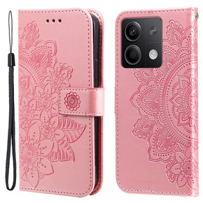 Klopové pouzdro pro Xiaomi Redmi Note 13 5G, Mandala, růžové rose gold