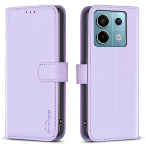 Klopové pouzdro pro Xiaomi Redmi Note 13 Pro 4G, BINFEN Wallet, fialové