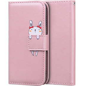 Klopové pouzdro pro Xiaomi Redmi Note 8 Pro, Wallet Bunny, růžové