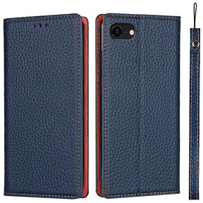 Kožené pouzdro pro iPhone 7/8/SE 2020/SE 2022, ERBORD Grain Leather, námořnicky modré