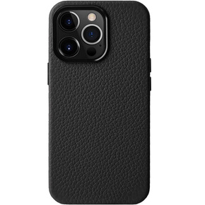 MELKCO pouzdro pro iPhone 15 Pro Max, kožené pro MagSafe, černé
