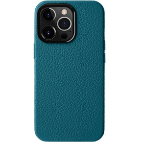 MELKCO pouzdro pro iPhone 15 Pro, kožené pro MagSafe, modré