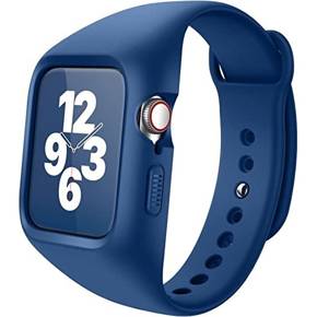 Opasek + pouzdro Suritch pro Apple Watch 4/5/6/7/8/SE 44/45mm, modrý