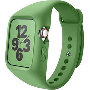 Opasek + pouzdro Suritch pro Apple Watch 4/5/6/7/8/SE 44/45mm, zelený