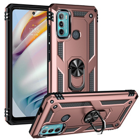 Pancéřové pouzdro pro Motorola Moto G60, Nox Case Ring, růžové rose gold