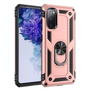 Pancéřové pouzdro pro Samsung Galaxy S20 FE, Nox Case Ring, růžové rose gold