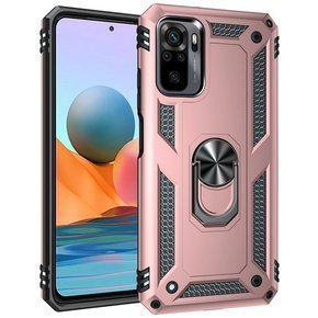 Pancéřové pouzdro pro Xiaomi Redmi Note 10/10S, Nox Case Ring, růžové rose gold