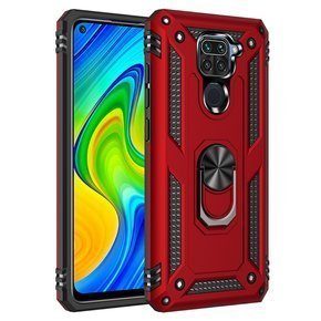 Pancéřové pouzdro pro Xiaomi Redmi Note 9, Nox Case Ring, červené