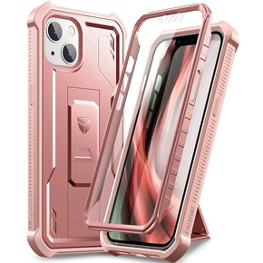 Pancéřové pouzdro pro iPhone 13 / 14, Dexnor Full Body, růžové rose gold