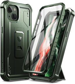 Pancéřové pouzdro pro iPhone 13 / 14, Dexnor Full Body, zelené