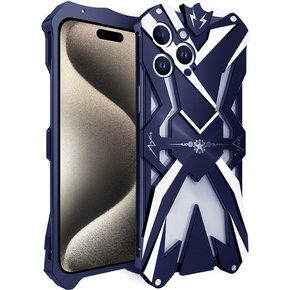 Pancéřové pouzdro pro iPhone 15 Pro, Aluminum Alloy, modré