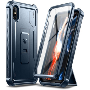 Pancéřové pouzdro pro iPhone X / XS, Dexnor Full Body, námořnicky modré