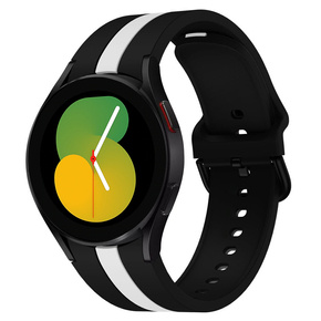 Pasek Silicone Strap Sports do Samsung Galaxy Watch 4/5 - Black/White