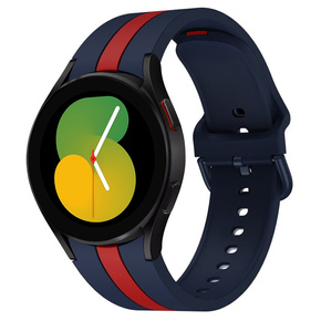 Pasek Silicone Strap Sports do Samsung Galaxy Watch 4/5 - Blue/Red