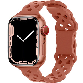 Pasek Silikonowy do Apple Watch 1/2/3/4/5/6/7/8/SE/ULTRA 42/44/45/49mm, Brązowy