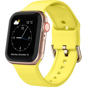 Pasek Silikonowy do Apple Watch 1/2/3/4/5/6/7/8/SE/ULTRA 42/44/45/49mm, Żółty