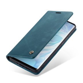 Pouzdro CASEME pro Huawei P30 Pro, Leather Wallet Case, modré