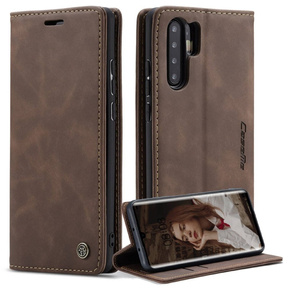 Pouzdro CASEME pro Huawei P30 Pro, Leather Wallet Case, tmavě hnědá