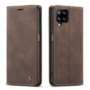Pouzdro CASEME pro Samsung Galaxy A12 / M12 / A12 2021, Leather Wallet Case, káva