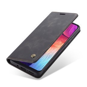 Pouzdro CASEME pro Samsung Galaxy A50, Leather Wallet Case, černé