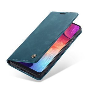 Pouzdro CASEME pro Samsung Galaxy A50, Leather Wallet Case, modré