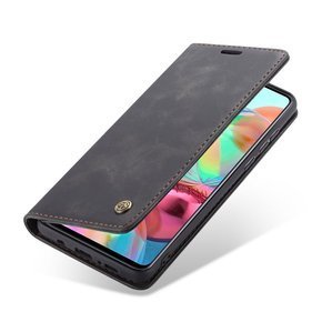 Pouzdro CASEME pro Samsung Galaxy A71, Leather Wallet Case, černé