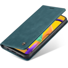 Pouzdro CASEME pro Samsung Galaxy M21, Leather Wallet Case, modré