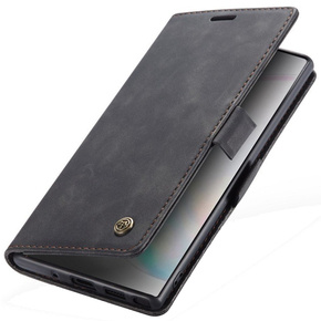 Pouzdro CASEME pro Samsung Galaxy Note 10 Plus/5G, Leather Wallet Case, černé