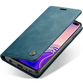 Pouzdro CASEME pro Samsung Galaxy S10, Leather Wallet Case, modré